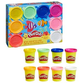 【PLAYDOH 培樂多】黏土補充罐系列-八色無毒黏土組-熱帶魚款 E5044(小孩/幼兒/兒童玩具/益智玩具/兒童手作)