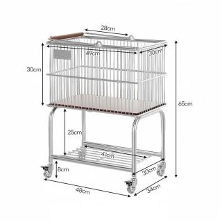 【G肥宅家居店】可移動小推車 銀色中古木把手款 雙層置物(家用收納籃 收納推車 推車置物架 預購15天)