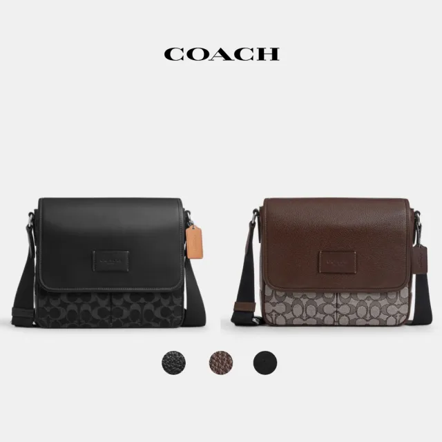 【COACH】蔻馳官方直營 SPRINT25經典Logo地圖包 騎行包 郵差包 斜背包