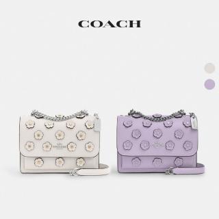 【COACH】蔻馳官方直營 KLARE花卉嵌花迷你斜揹包-2色可選(CAK00)