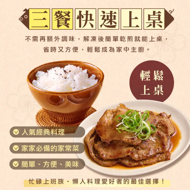 【享吃肉肉-買3包送3包】日式梅花里肌燒肉片 共6包組(300g/包 中秋烤肉/燒烤/早餐肉)