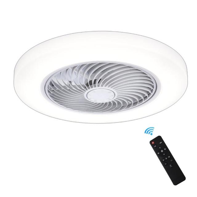 【興沐燈飾】110V北歐多功能風扇燈/隱形吊扇燈/吸頂燈(無極調光/壁控/遙控/導風輪/靜音電機)