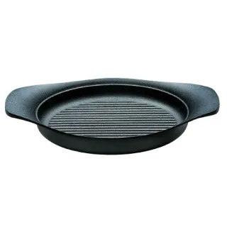 【IUSE】日本製 柳宗理 南部鐵器橫紋煎盤22cm(IH適用．鑄鐵鍛造．導熱快速)