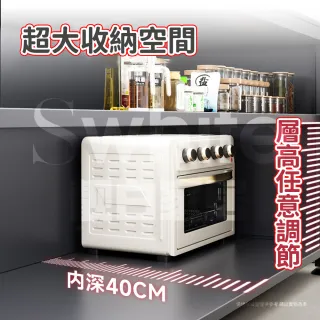 【靚白家居】岩板多層對開門餐廚櫃 100公分 S510(餐櫃 電器櫃 餐邊櫃 中島櫃 廚房置物櫃 置物櫃 收納櫃)