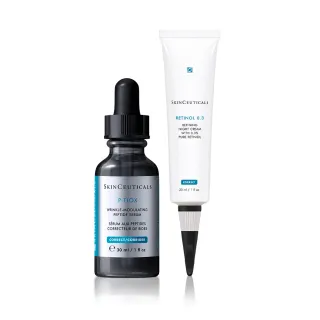 【Skin Ceuticals 修麗可】緊緻毛孔緊緻撫紋★0.3 A醇抗痕新生精華乳 30ml+P-TIOX 超胜肽抗皺極光精華 30ml