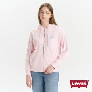 【LEVIS 官方旗艦】女款 寬鬆版連帽外套 / 海面波光Logo 熱賣單品 A3568-0001