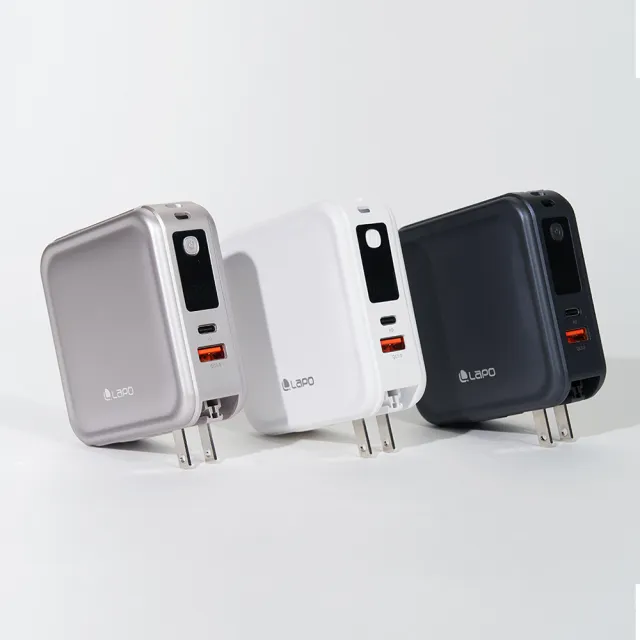 【LaPO】八合一 WT-08 10000mAh 雙孔輸出多功能無線充行動電源_37Wh_具Wh標示(自帶線/磁吸Apple Watch)
