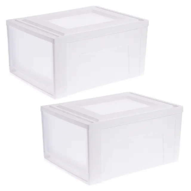【特力屋】2入組  日本IRIS 21L抽屜箱 35X45X23.5cm(整理箱 收納箱)