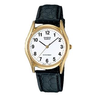【CASIO 卡西歐】CASIO 簡約時尚 指標男錶 皮革錶帶 生活防水(MTP-1094Q-7B1)