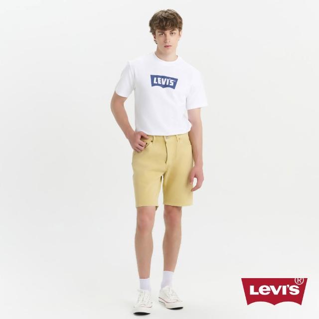 【LEVIS 官方旗艦】Fresh夏日水果吧系列 膝上排釦直筒牛仔短褲/純天然植物染色工藝 熱賣單品 36512-0159