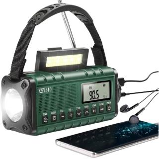 【BLANTH 博蘭仕】美國防災應急太陽能應急電源 收音機(手電筒 手搖發電 太陽能發電 多功能應急收音機)