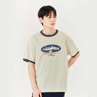 【Mark Gonzales】男女同款 OVAL LOGO RINGER T恤-米白色