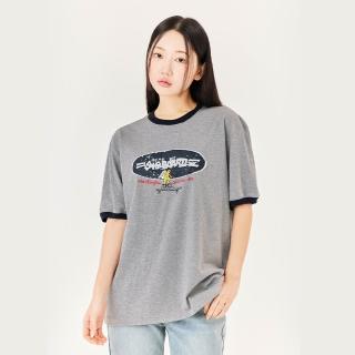 【Mark Gonzales】男女同款 OVAL LOGO RINGER T恤-灰色