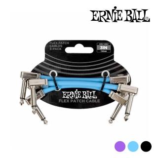 【ERNIE BALL】Flex Patch Cable 3in 導線三入組 共3色