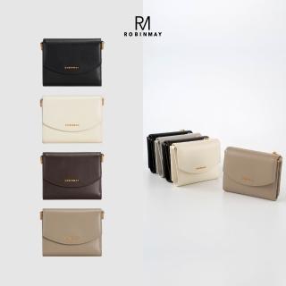【ROBINMAY】漫夜真皮鐵鍊短夾(壓扣封口/多色任選)