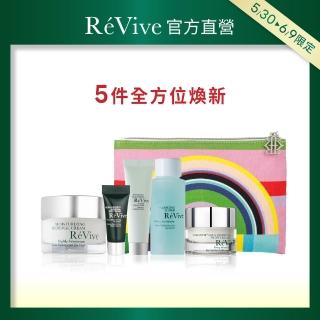 【ReVive】官方直營 光采再生發光煥膚組(活膚霜15ml+潔膚霜15ml+賦活眼霜3ml+活膚露60ml+美頸霜5ml+化妝包)