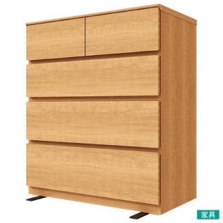 【NITORI 宜得利家居】◎附防傾倒 矮整理衣櫃 鬥櫃 QUESS 80-4LC LBR2(QUESS)