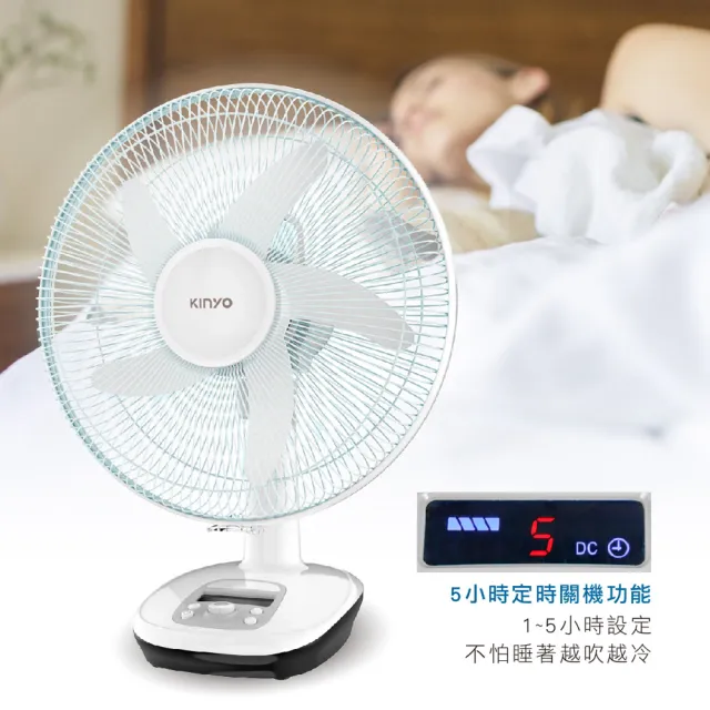 【KINYO】14吋充插二用充電風扇/露營扇(戶外/停電應急必備 超值2入組 CF-1455)
