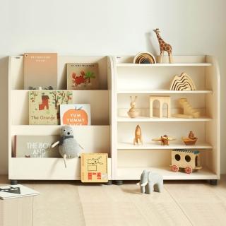 【iloom 怡倫家居】EDDI KIDS 書櫃收納櫃組 書櫃+玩具收納櫃 momo獨家販售(收納櫃 玩具櫃 櫃子 書櫃 書架)
