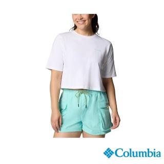 【Columbia 哥倫比亞】S25女防曬UPF30短袖上衣(白色)