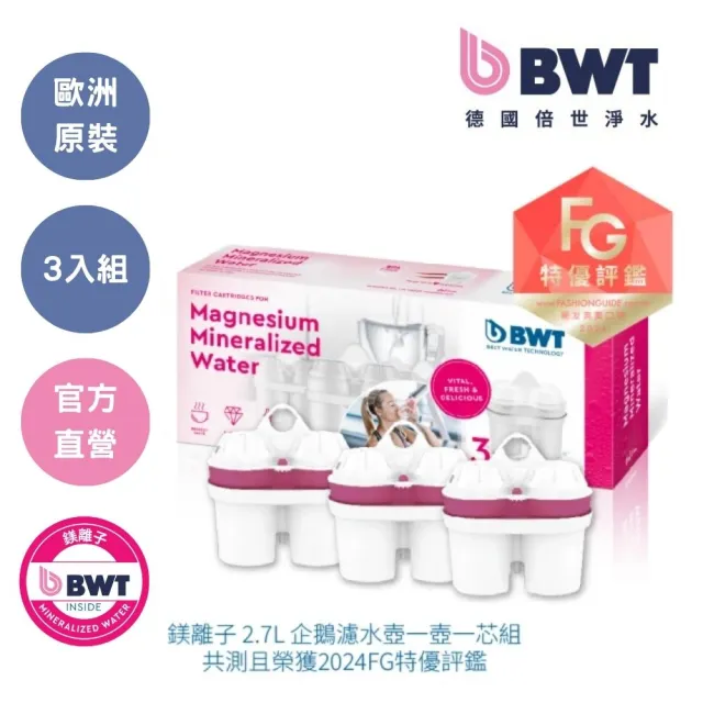 【BWT 德國倍世】鎂離子濾芯 3入組(歐洲原裝進口)