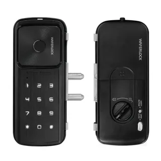 【WAFERLOCK 維夫拉克】D312 單門 玻璃門電子鎖(指紋+密碼解鎖-玻璃鎖、指紋鎖★含標準安裝)