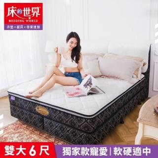 【床的世界】軟硬適中/Q彈乳膠/涼感天絲/SGS認証/蜂巢式釋壓獨立筒床墊(雙人加大 6 X 6.2 尺)