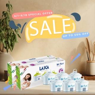 【LAICA 萊卡】bi-flux長效8周嬰兒&母親專用濾芯(義大利原裝進口 6入/盒)