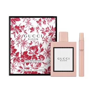 【GUCCI 古馳】花悅女性香水套裝 100ml+10ml(國際航空版.BLOOM花悅女性淡香精)