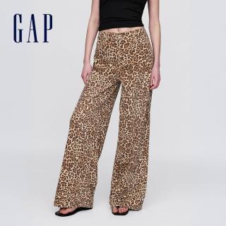 【GAP】女裝 寬鬆牛仔褲-豹紋(772258)