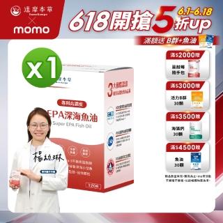 【達摩本草】高濃度EPA 專利深海魚油x1盒(120顆/盒）（80%EPA、90%Omega-3)
