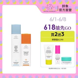 【DRUNK ELEPHANT 醉象】官方直營 維他命C水飽飽雙星組 透亮/補水/保濕(維他命C精華28ml+水飽飽精華50ml)
