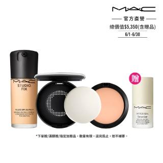 【M.A.C】你尋覓的底妝組(超持妝濾鏡粉底液SPF25/PA++ 30ml/超持妝無瑕粉餅#詐片粉底 粉餅空盒不含粉撲)