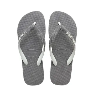 【havaianas 哈瓦仕】拖鞋 男鞋 女鞋 夾腳拖 雙色鞋帶 Top Mix 鐵灰 4115549-5002U(哈瓦士)