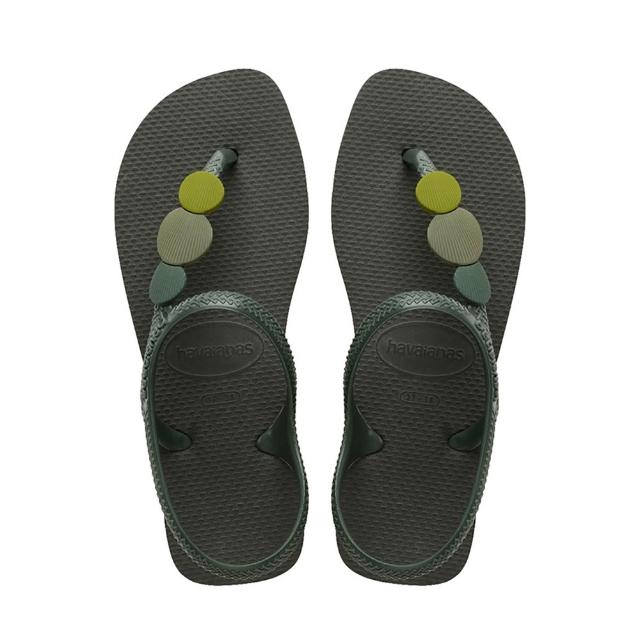 【havaianas 哈瓦仕】涼鞋 女鞋 夾腳拖 拖鞋 雞蛋花 Flash Urban Plus 墨綠 4144382-4896W(哈瓦士)