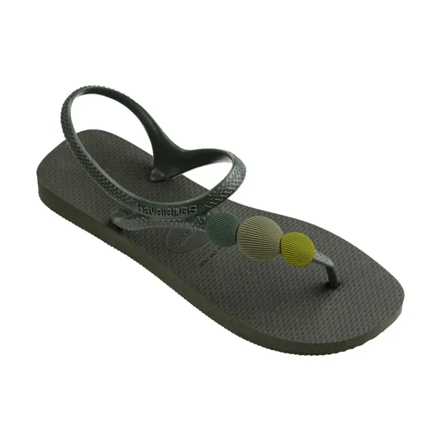【havaianas 哈瓦仕】涼鞋 女鞋 夾腳拖 拖鞋 雞蛋花 Flash Urban Plus 墨綠 4144382-4896W(哈瓦士)