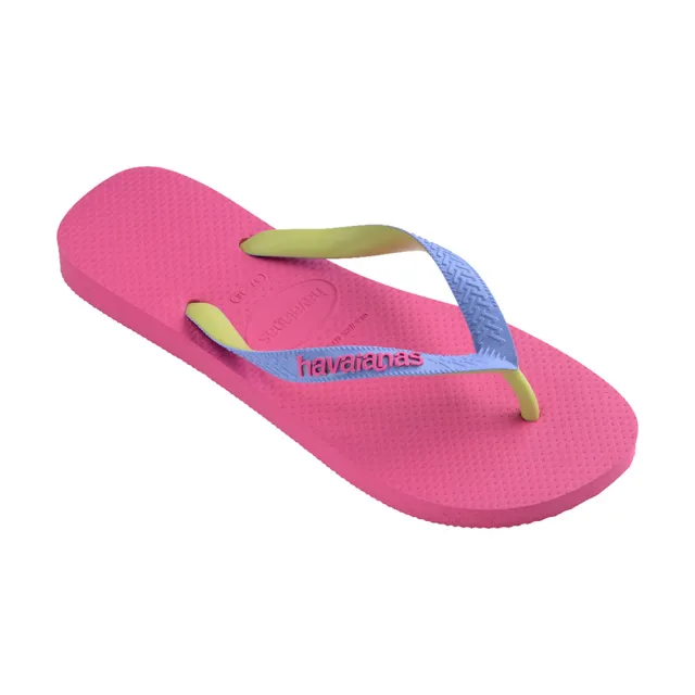 【havaianas 哈瓦仕】拖鞋 男鞋 女鞋 夾腳拖 雙色鞋帶 Top Mix 桃 4115549-5784U(哈瓦士)