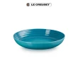 【Le Creuset】瓷器義麵盤 22cm(櫻桃紅/加勒比海藍/迷迭香綠-無盒 3色選1)