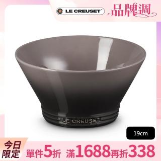 【Le Creuset】瓷器新採和風系列麵碗19cm(燧石灰)