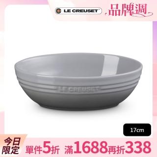 【Le Creuset】瓷器橢圓形湯碗17cm(迷霧灰)