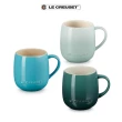 【Le Creuset】瓷器蛋蛋馬克杯380ml(土耳其藍/悠然綠/綠光森林 3色選1)