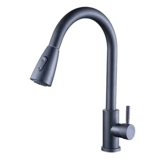 【匠俱】廚房水龍頭 抽拉式(冷熱水洗 菜盆 洗碗盆 水槽洗碗池伸縮抽拉款萬向龍頭)