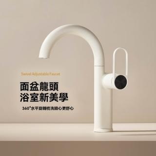 【超微米】衛生間水龍頭 簡約設計水龍頭 檯面冷熱兩用水龍頭 廚房立式水龍頭(廚房極簡水龍頭)