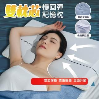 【Annette】涼感 護頸 慢回彈 雙枕芯記憶枕 14CM