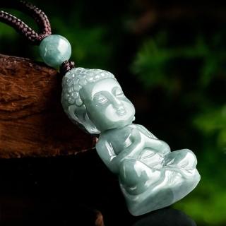 【LEESA】招財納福\保平安\玉石項鍊\男女同款\佛像\吊飾\玉珮\吊墜\大日如來項鍊\項鍊\飾品\翡翠\護身符