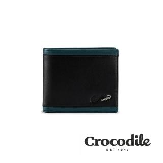 【Crocodile】中性皮夾 真皮短夾 雙鈔拉鍊 9卡中翻子夾 Smooth系列-0103-11802(送禮推薦)
