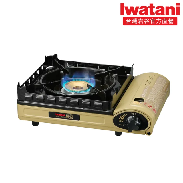 【Iwatani 岩谷】超防風卡式爐3.5kW 及岩谷瓦斯罐六入組(CB-KZ-3-set002)
