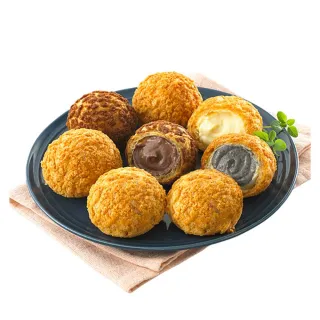 【豆穌朋】經典泡芙家庭分享組-口味任選 4盒(8入/盒；春節；年節甜點)