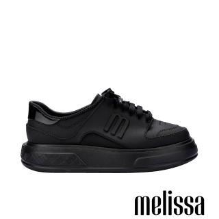 【Melissa】輕量M字厚底休閒鞋(黑色)