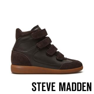 【steve madden】中筒拼接氣孔魔鬼氈休閒鞋 MUSTANG(咖啡色)